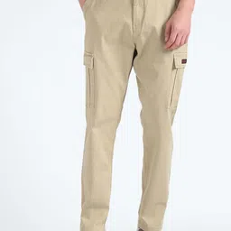 Flying Machine Men Slim Fit Mid-Rise Plain Cotton Cargos-picture-14