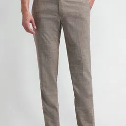 Arrow Men Checked Classic Slim Fit Regular Trousers-image-7