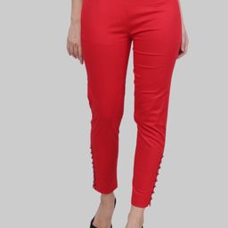 Popwings Women Smart Mid Rise Stretchable Trousers-image-85