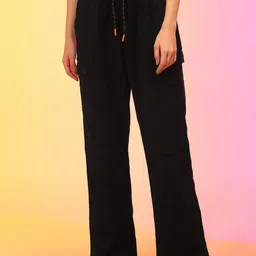 Globus Women Straight Fit Military Inspired Cargo Trousers-image-6