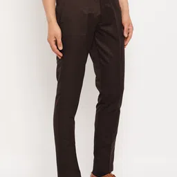 VEI SASTRE Men Mid Rise Smart Slim Fit Formal Trousers-picture-18