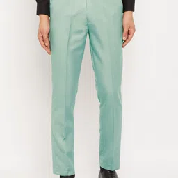 VEI SASTRE Men Mid-Rise Plain Smart Fit Formal Trousers-image-50
