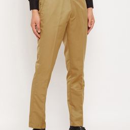 VEI SASTRE Men Smart Slim Fit Mid Rise Formal Trousers-image-61