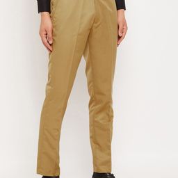 VEI SASTRE Men Smart Slim Fit Mid Rise Formal Trousers-image-58
