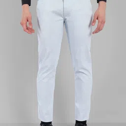 Majestic Man Smart Self Design Mid Rise Plain Slim Fit Formal Trousers-image-40