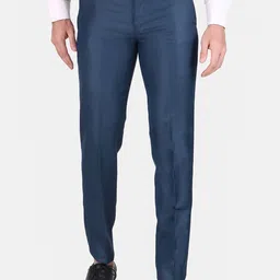 TrulyFeb Men Blue Slim Fit Trousers-picture-21
