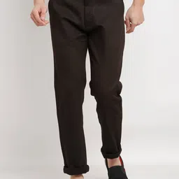 Rodamo Men Brown Slim Fit Trousers-image-89