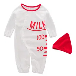 StyleCast Infants White Typography Printed Cotton Romper-image-13