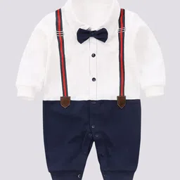 StyleCast Infant Boys White Cotton Rompers-image-25