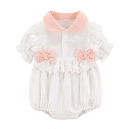 StyleCast White Infant Girls Cotton Rompers-52