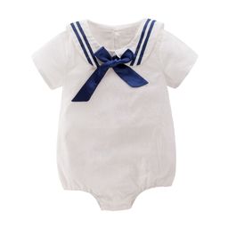 StyleCast Infants Girls White & Blue Bow Detailed Cotton Bodysuit-image-10