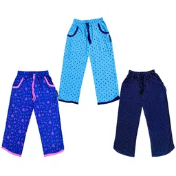 IndiWeaves Girls Pack Of 3 Printed Pure Cotton Capris-picture-3