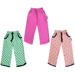IndiWeaves Girls Pack of 3 Mid-Rise Cotton Printed Capris-image-41
