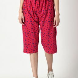 BAESD Printed Loose Fit Mid-Rise Pure Cotton Capris-image-43