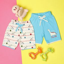 V-Mart Infants Kids Pack of 2 Printed Cotton Shorts-picture-17