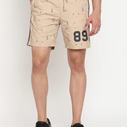 Cantabil Men Beige Printed Shorts-image-48