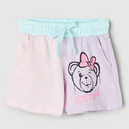 max Girls Colourblocked Mid-Rise Pure Cotton Regular Shorts-image-82