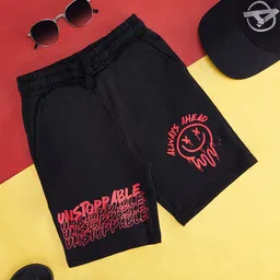 Pantaloons Junior Boys Typography Printed Mid Rise Cotton Regular Shorts-image-50