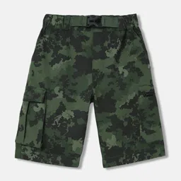 Blue Giraffe Boys Camouflage Printed Pure Cotton Shorts-37