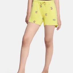 Allen Solly Junior Girls Yellow Conversational Printed Shorts-image-5