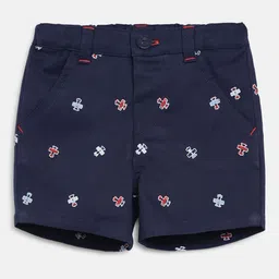 Chicco Boys Navy Blue Conversational Printed Shorts-image-76