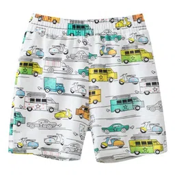 StyleCast Boys Blue Conversational Printed Skinny Fit Rapid-Dry Cotton Regular Shorts-16