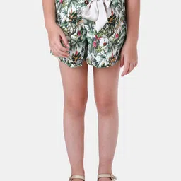 One Friday Girls Floral Printed Mid-Rise Shorts-image-69