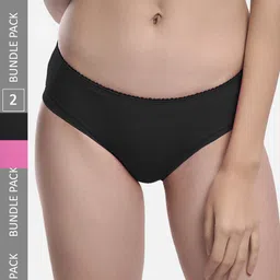 StyFun Women Pack Of 2 Stretchable Anti Microbial Hipster Briefs LS_Chinki_Panty_BlackPink-image-47