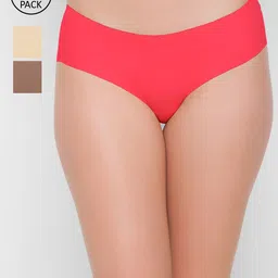 FashionRack Women Pack of 3 Assorted Solid Hipster Briefs-picture-16
