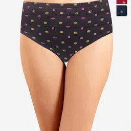 In Care Pack Of 3 Geometric Printed Pure Cotton Hipster Briefs-image-78