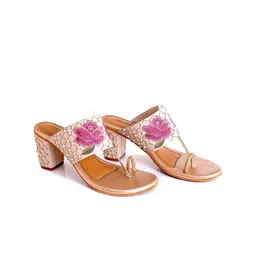 Sole House Women Pink Printed Wedge Heels-6