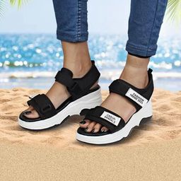 Shoetopia Printed Open Toe Wedge Heels-4