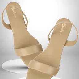 Picktoes Open Toe Block Heels With Backstrap-14