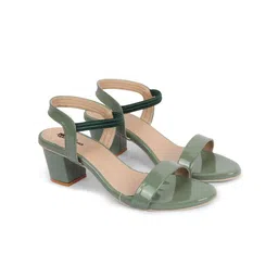 Picktoes Green Block Heels-39