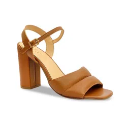 Eske Leather Open Toe Block Heels-58