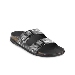 Mochi Women Printed Open Toe Flats with Buckles-57