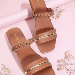 DressBerry Women Embellished Open Toe Flats-23