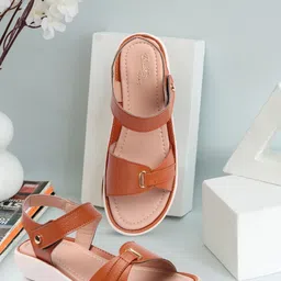 Bella Toes Women Open Toe Flats with Buckles-49