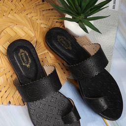 Denill Women One Toe Flats with Laser-Cuts-39