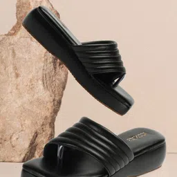 ICONICS Square Toe Flatform Heels-42