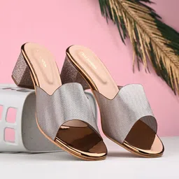CLOG LONDON Textured Open Toe Block Heels-17