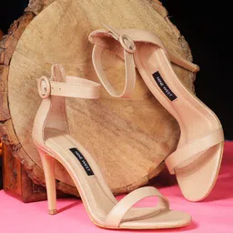 Nine West Open Toe Leather Slim Heels-21