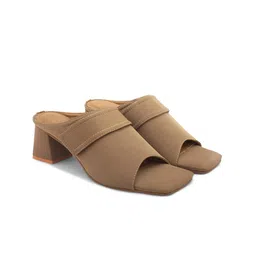 Elevato Basics Women Open Toe Block Heels-2