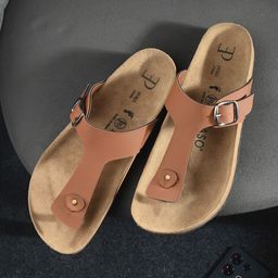 El Paso Women T-Strap Flats with Buckles-picture-48