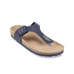 Metro Textured T-Strap Flats With Buckle Detail-7
