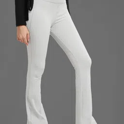 EVERDION Women High-RiseBootcut Trousers-image-28