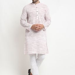 Armaan Ethnic Men Off White Kurta with Pyjamas-picture-4