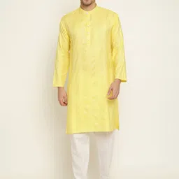Stuffie Land Striped Regular Pure Cotton Kurta With Pyjamas-image-33