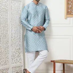 Anouk Men Floral Regular Kurta with Pyjamas-picture-1