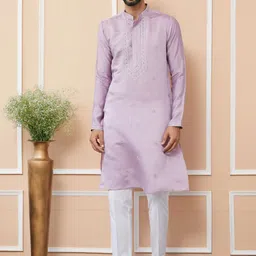 See Designs Men Floral Embroidered Regular Kurta with Pyjamas-picture-33